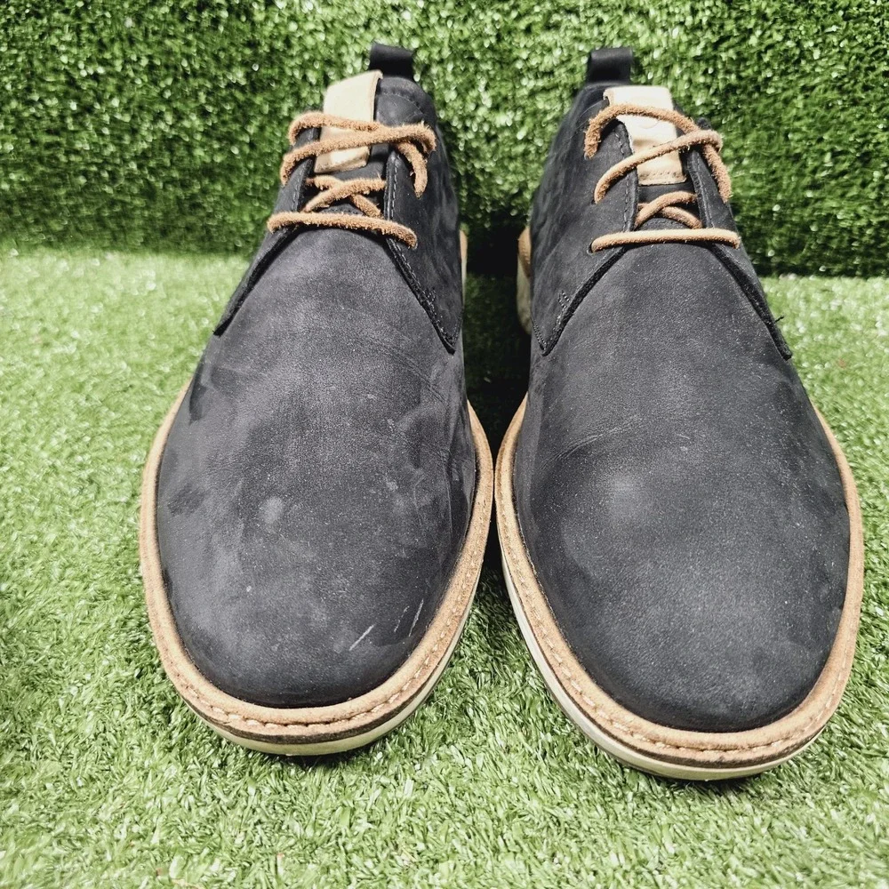 ECCO ST.1 Hybrid Black Nubuck Leather Derby Casual Sneakers Mens 43 US Size 9